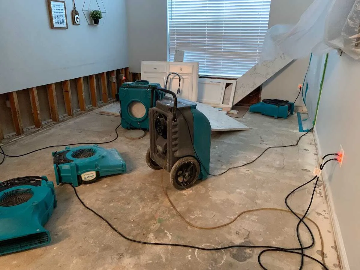 Dehumidifier in flood-cut room for Water Extraction & Removal in June Park
